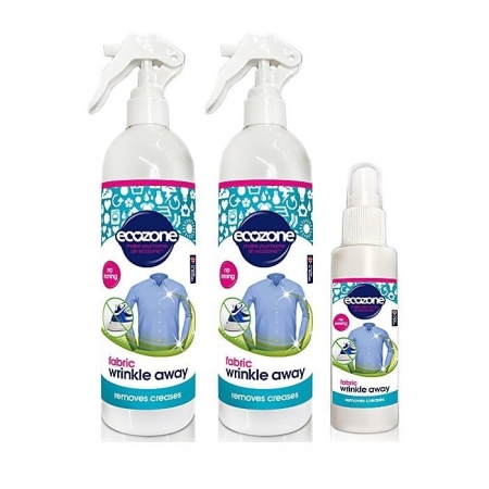 ECOZONE Zestaw Płyn Spray usuwający zagniecenia bez użycia żelazka TRAWA CYTRYNOWA 2x500ml + 100ml